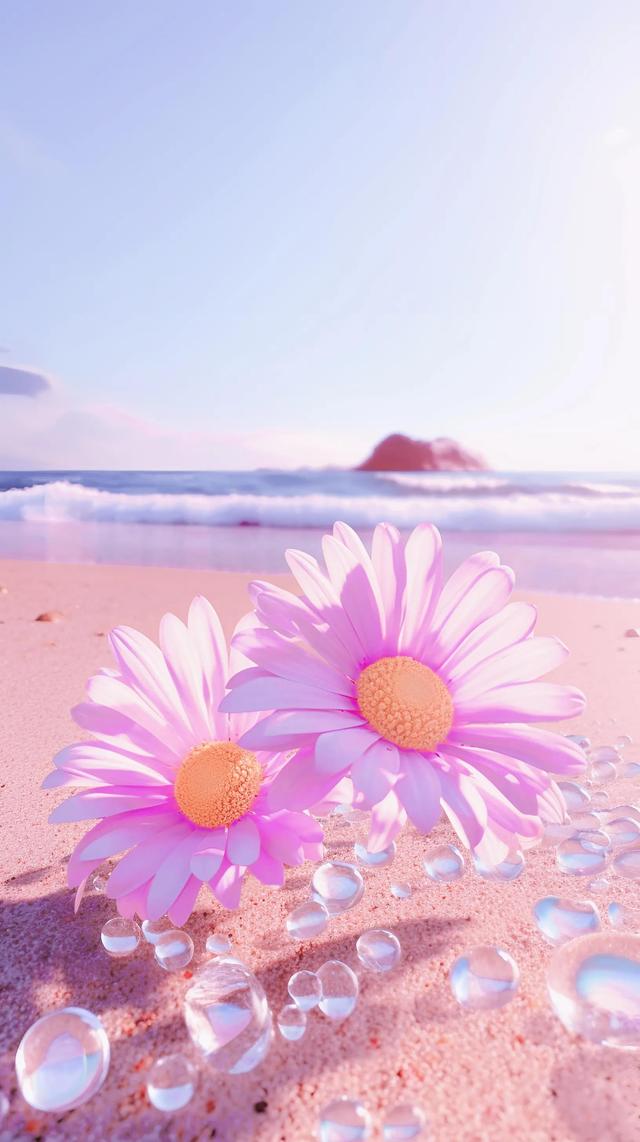 小雏菊的图片,美图海边的小雏菊，平凡而美丽